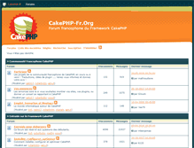 Tablet Screenshot of forum.cakephp-fr.org